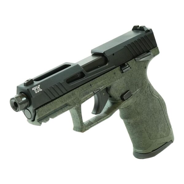 Taurus TX22 Handgun .22 LR 16&22rd Magazines 4.6" Barrel ODG Splatter Grip Black Slide - Precision Shot Firearms