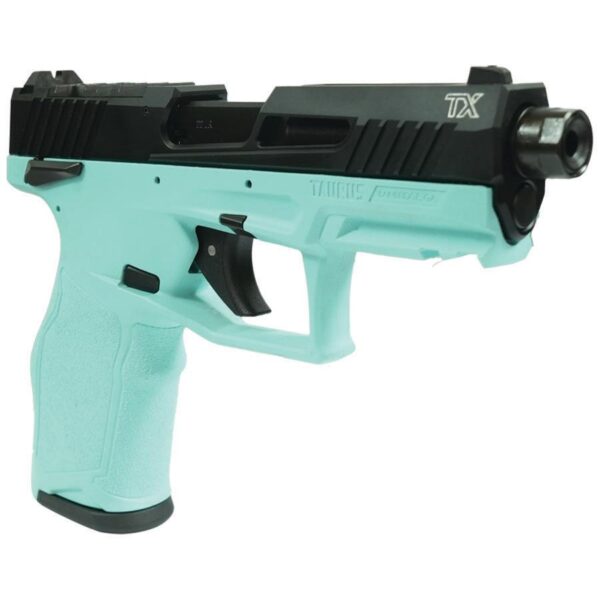Taurus 2TX22 Handgun .22 LR 16(1)&22(1)rd Magazines 4.6" Threaded Barrel Black Slide/Cyan Frame - Precision Shot Firearms
