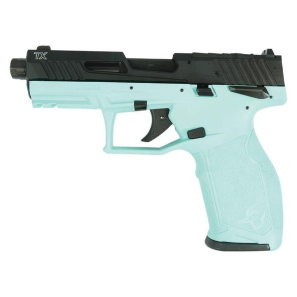 Taurus 2TX22 Handgun .22 LR 16(1)&22(1)rd Magazines 4.6" Threaded Barrel Black Slide/Cyan Frame - Precision Shot Firearms