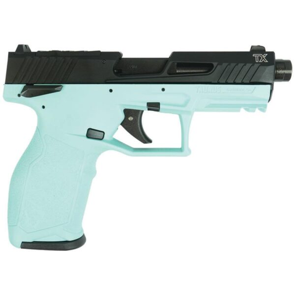 Taurus 2TX22 Handgun .22 LR 16(1)&22(1)rd Magazines 4.6" Threaded Barrel Black Slide/Cyan Frame - Precision Shot Firearms