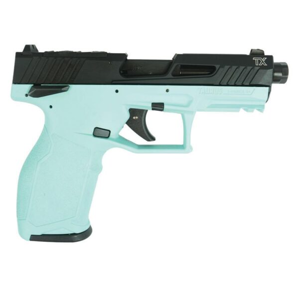 Taurus 2TX22 TORO Handgun .22 LR 16(1)&22(1)rd Magazines 4.6" Threaded Barrel Black Slide/Cyan Frame - Precision Shot Firearms