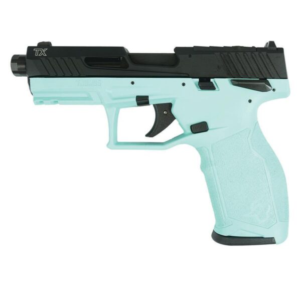 Taurus 2TX22 TORO Handgun .22 LR 10rd Magazines(2) 4.6" Threaded Barrel Black Slide/Cyan Frame - Precision Shot Firearms