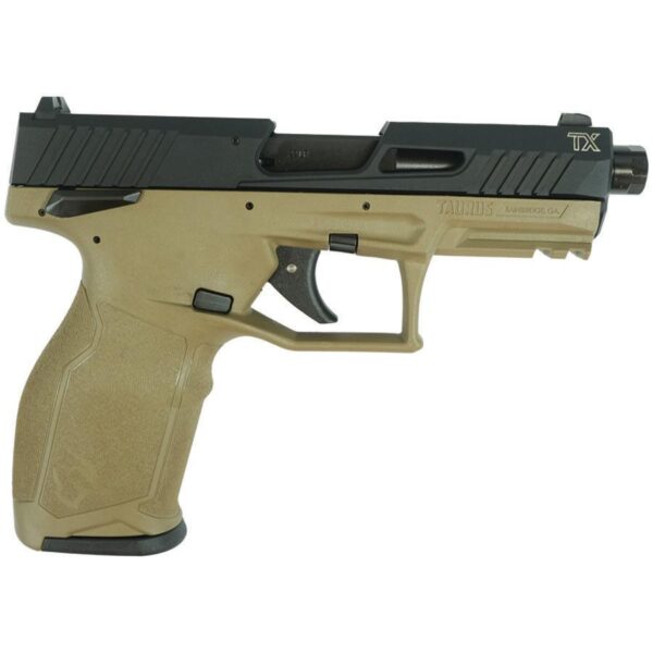 Taurus 2TX22 Handgun .22 LR 16(1)&22(1)rd Magazines 4.6" Threaded Barrel Black Slide/FDE Frame - Precision Shot Firearms