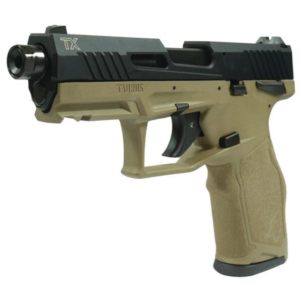 Taurus 2TX22 Handgun .22 LR 16(1)&22(1)rd Magazines 4.6" Threaded Barrel Black Slide/FDE Frame - Precision Shot Firearms