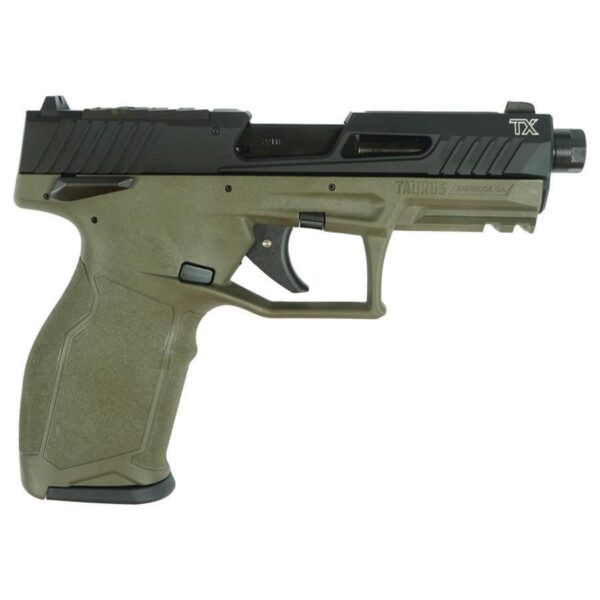 Taurus 2TX22TORO Handgun .22 LR 16(1)&22(1)rd Magazines 4.6" Threaded Barrel Black Slide/ODG Frame - Precision Shot Firearms