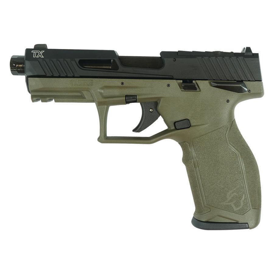 Taurus 2TX22TORO Handgun .22 LR 10rd Magazines 4.6" Threaded Barrel Black Slide/ODG Frame - Precision Shot Firearms