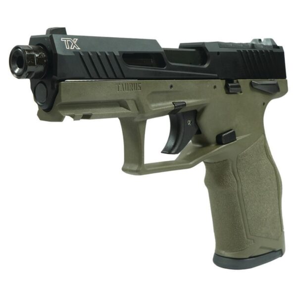 Taurus 2TX22TORO Handgun .22 LR 16(1)&22(1)rd Magazines 4.6" Threaded Barrel Black Slide/ODG Frame - Precision Shot Firearms