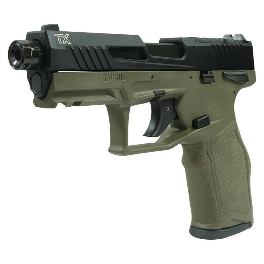 Taurus 2TX22TORO Handgun .22 LR 10rd Magazines 4.6" Threaded Barrel Black Slide/ODG Frame - Precision Shot Firearms