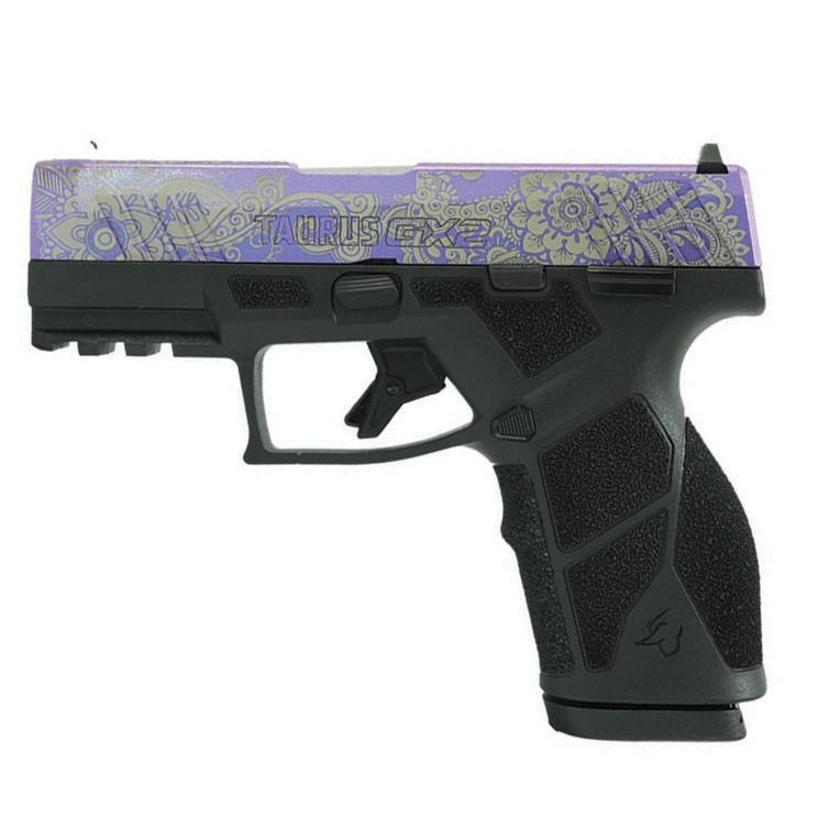 Taurus GX2 "Purple Paisley" Handgun 9mm Luger 13rd Magazines (2) 3.38" Barrel Black Frame/Custom Slide - Precision Shot Firearms