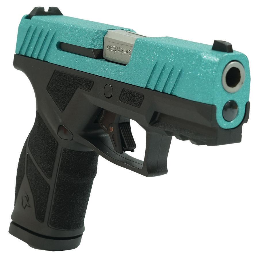 Taurus GX2 "Robin's Egg Blue Glitter" Handgun 9mm Luger 13rd Magazines (2) 3.38" Barrel Black Frame/Custom Slide - Precision Shot Firearms