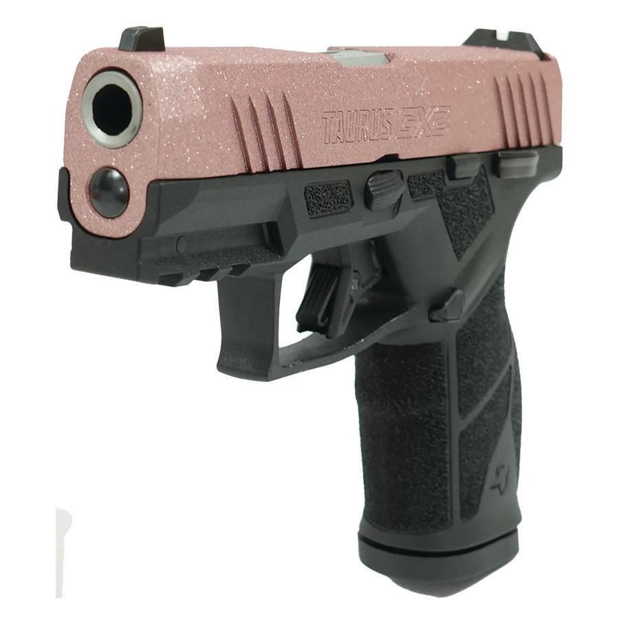 Taurus GX2 "Rose Gold Glitter" Handgun 9mm Luger 13rd Magazines (2) 3.38" Barrel Black Frame/Custom Slide - Precision Shot Firearms