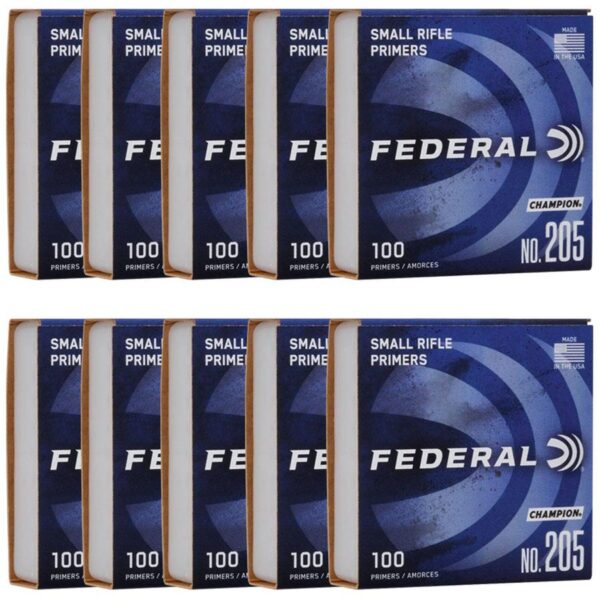 Federal Premium Champion Centerfire .205 Primers Small Rifle 1000/ct - Precision Shot Firearms