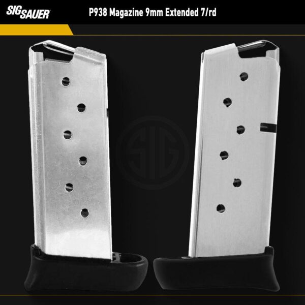 Sig Sauer P938 Magazine 9mm Extended 7/rd - Precision Shot Firearms
