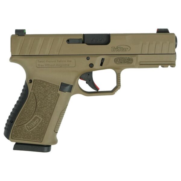 Tristar APOC Handgun 9mm Luger 15rd Magazine(2) 4" Barrel Fiber Optic Sights FDE - Precision Shot Firearms
