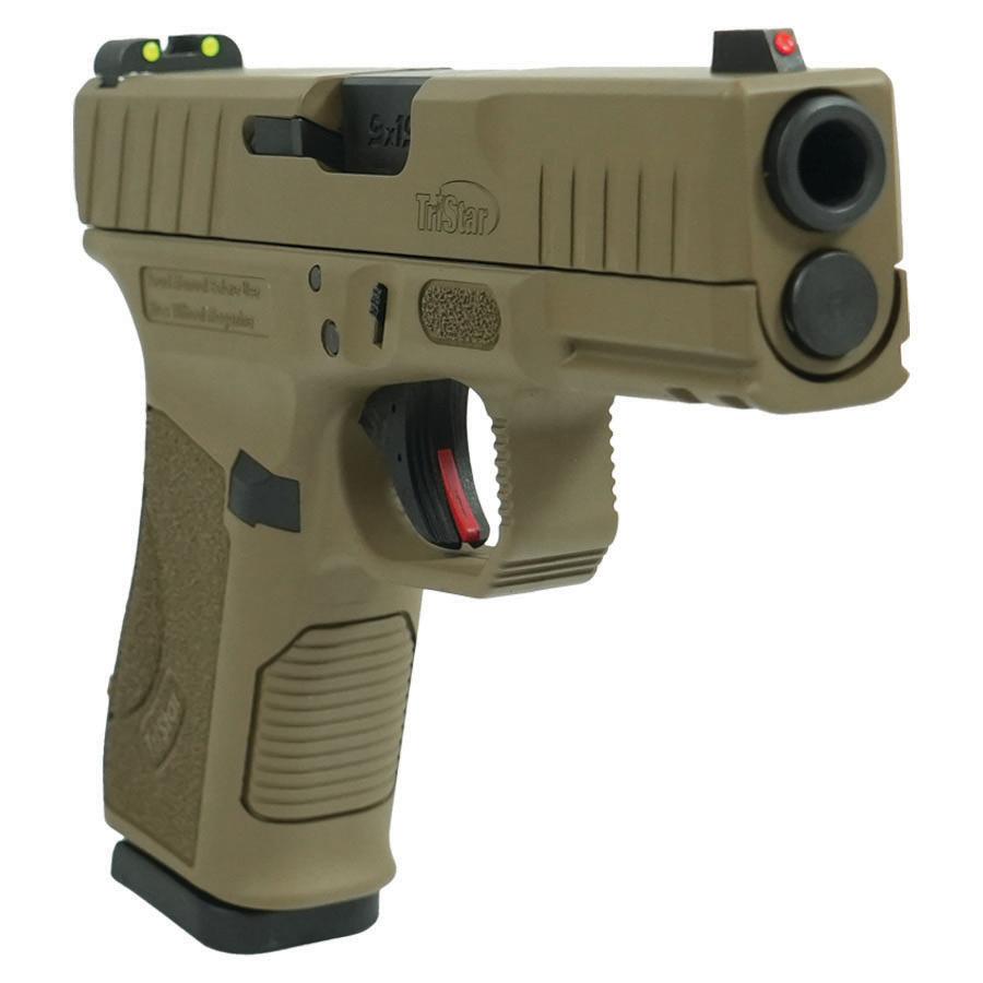 Tristar APOC Handgun 9mm Luger 15rd Magazine(2) 4" Barrel Fiber Optic Sights FDE - Precision Shot Firearms