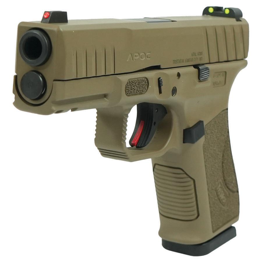 Tristar APOC Handgun 9mm Luger 15rd Magazine(2) 4" Barrel Fiber Optic Sights FDE - Precision Shot Firearms