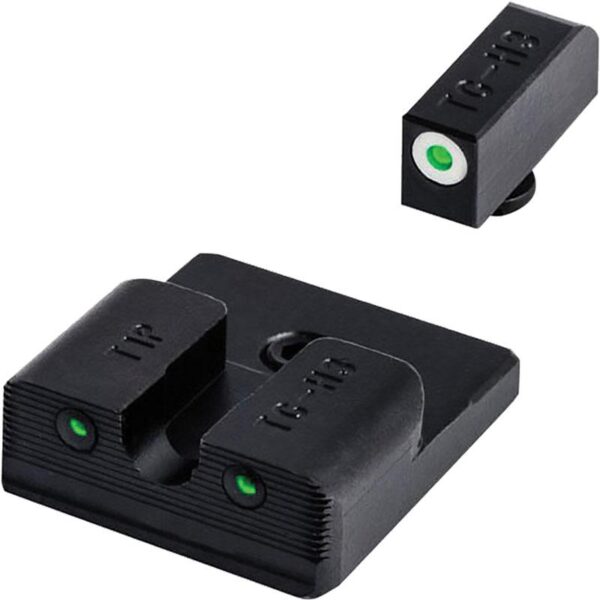 Truglo Tritium Pro Night Sights Fit Taurus Millennium G2 / 709 Slim / 740 Slim - White Outline Front/Rear Green - Precision Shot Firearms