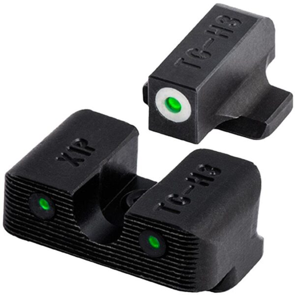 Truglo Tritium Pro Night Sights for Ruger SR9 SR9C SR40 SR40C SR45 - White Outline Front/Rear Green - Precision Shot Firearms
