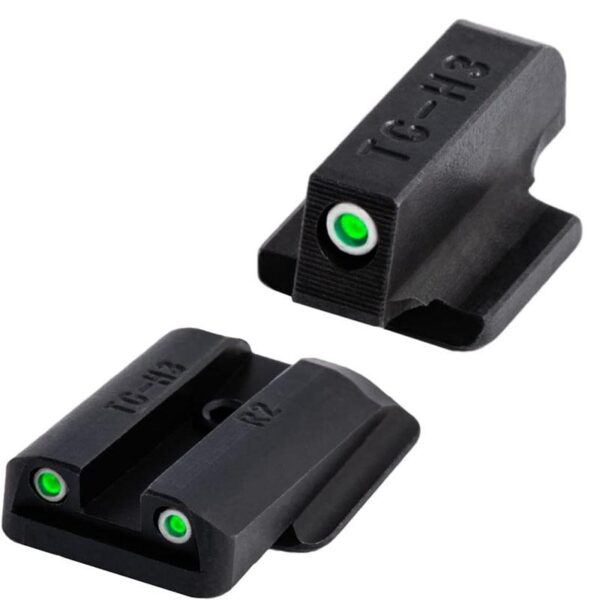 Truglo Tritium Pro Night Sights Fit Ruger LC9 LC9s LC380 - White Outline Front/Rear Green - Precision Shot Firearms