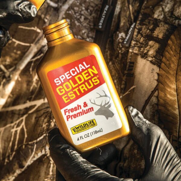 Wildlife Research Special Golden Estrus - Fresh & Super Premium Whitetail Doe Urine with Estrus Secretions 1 FL OZ - Precision Shot Firearms
