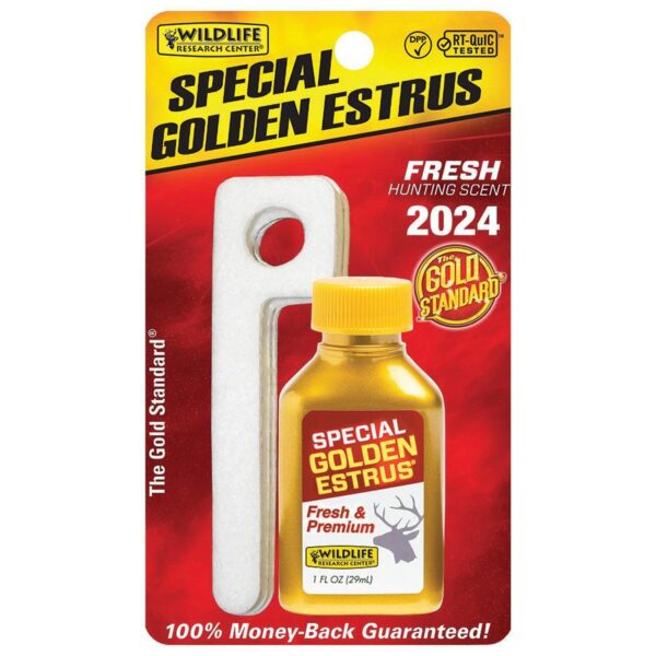 Wildlife Research Special Golden Estrus - Fresh & Super Premium Whitetail Doe Urine with Estrus Secretions 1 FL OZ - Precision Shot Firearms