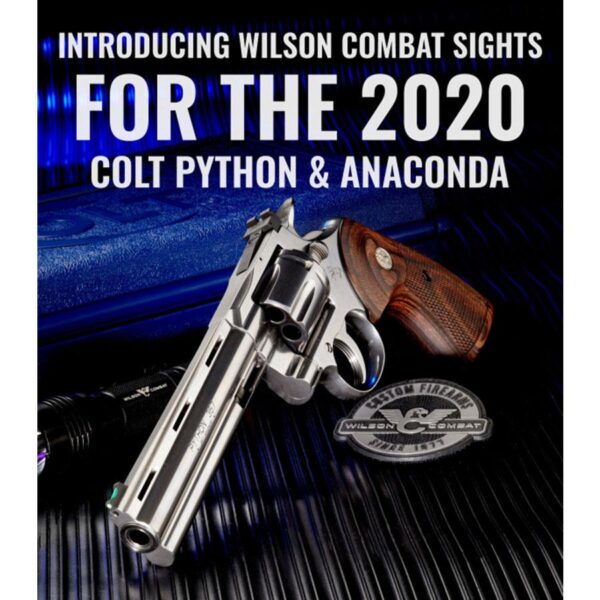 Wilson Combat Rear Sight for Colt 2020 Python/Anaconda Adjustable Serrated Blade Black - Precision Shot Firearms