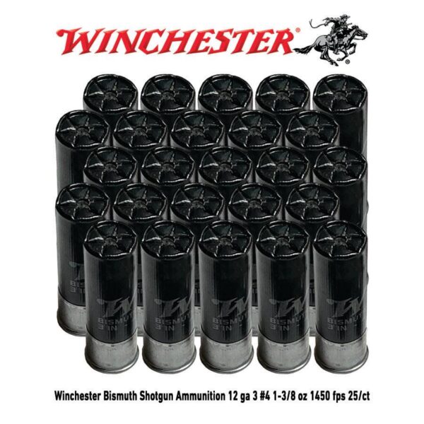 Winchester Bismuth Shotgun Ammunition 12 ga 3 #4 1-3/8 oz 1450 fps 25/ct - Precision Shot Firearms
