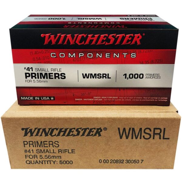 Winchester #41 WMSRL Primers for 5.56 | AR-15 Primers 1000/ct - Precision Shot Firearms
