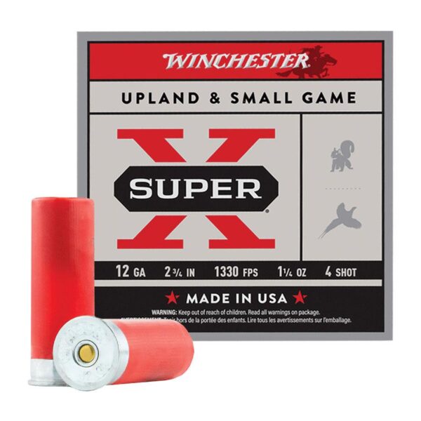 Winchester Super-X High-Brass Shotshells 12 ga 2-3/4" 1-1/4 oz 1330 fps #4 25/ct - Precision Shot Firearms