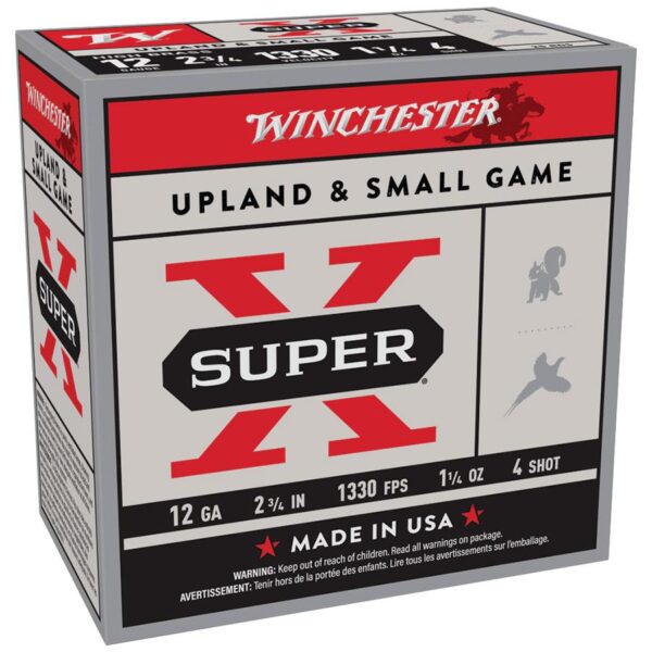 Winchester Super-X High-Brass Shotshells 12 ga 2-3/4" 1-1/4 oz 1330 fps #4 25/ct - Precision Shot Firearms