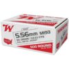 Winchester USA Lake City M193 Rifle Ammunition 5.56mm 55 gr. FMJ 3240 fps 500/ct (Bulk Box) - Precision Shot Firearms