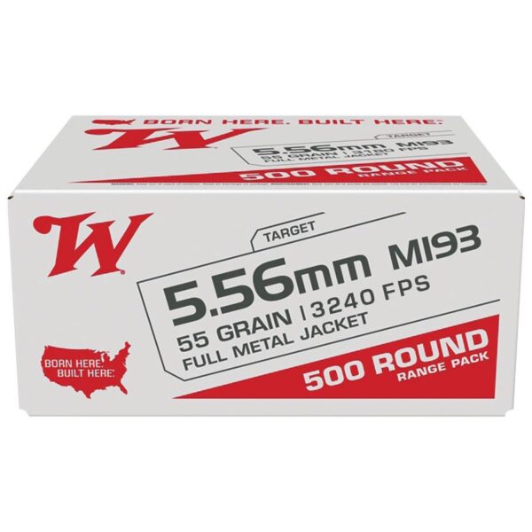 Winchester USA Lake City M193 Rifle Ammunition 5.56mm 55 gr. FMJ 3240 fps 500/ct (Bulk Box) - Precision Shot Firearms