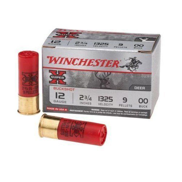 Winchester Super-X Buckshot Shotshells 12 ga 2-3/4" 1325 fps #00 15/ct - Precision Shot Firearms
