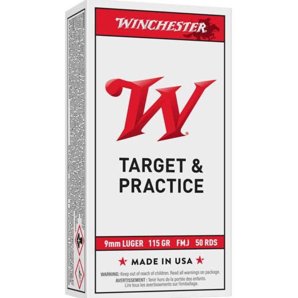 Winchester USA Handgun Ammunition 9mm Luger 115 gr FMJ 50/box - Precision Shot Firearms